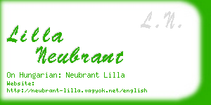 lilla neubrant business card